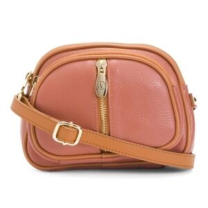 Valentina LEATHER CROSSBODY PINK PURSE ITALY NWOT